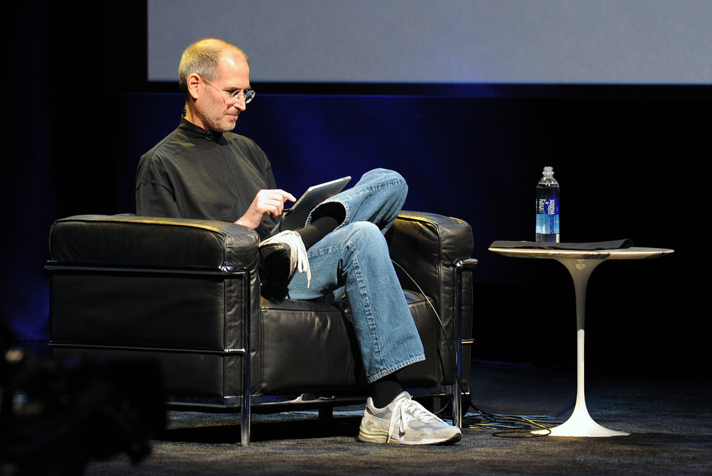 Steve Jobs presenting the iPad